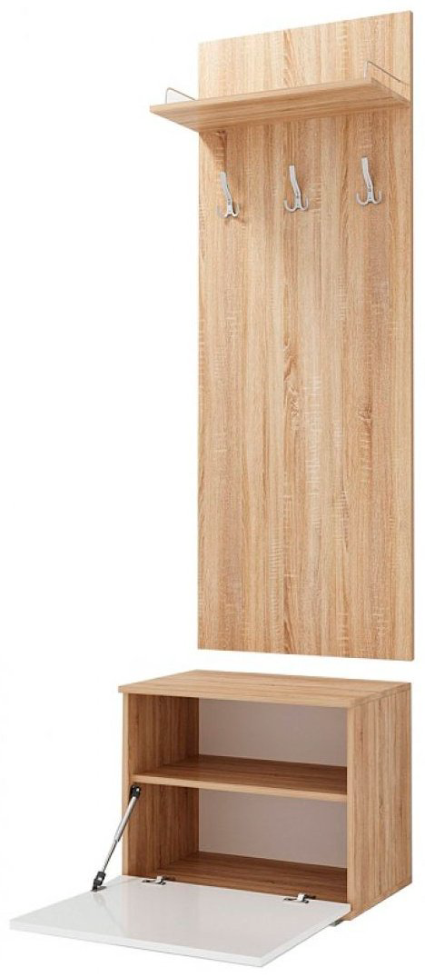Вешалка настенная Памир Италия , ЛДСП, 60x210 см, белый, бежевый купить,NaN