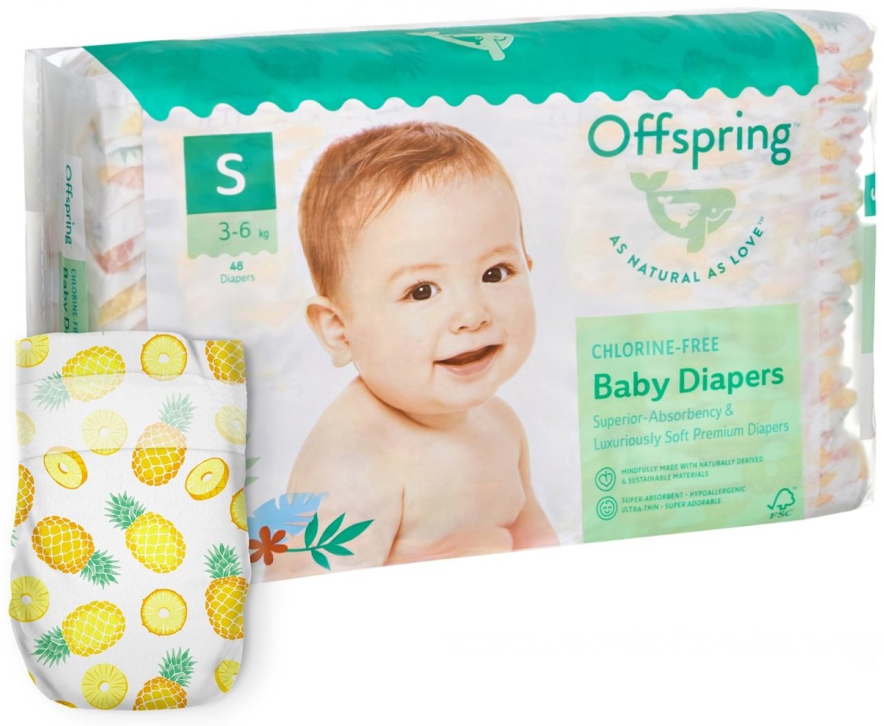 Подгузники Offspring S, 48 шт - ForteMarket Подгузники Offspring S, 48 шт купить,0