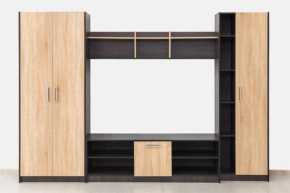 Стенка Горизонт Милан 300x44.6x204.6см коричневый купить,NaN