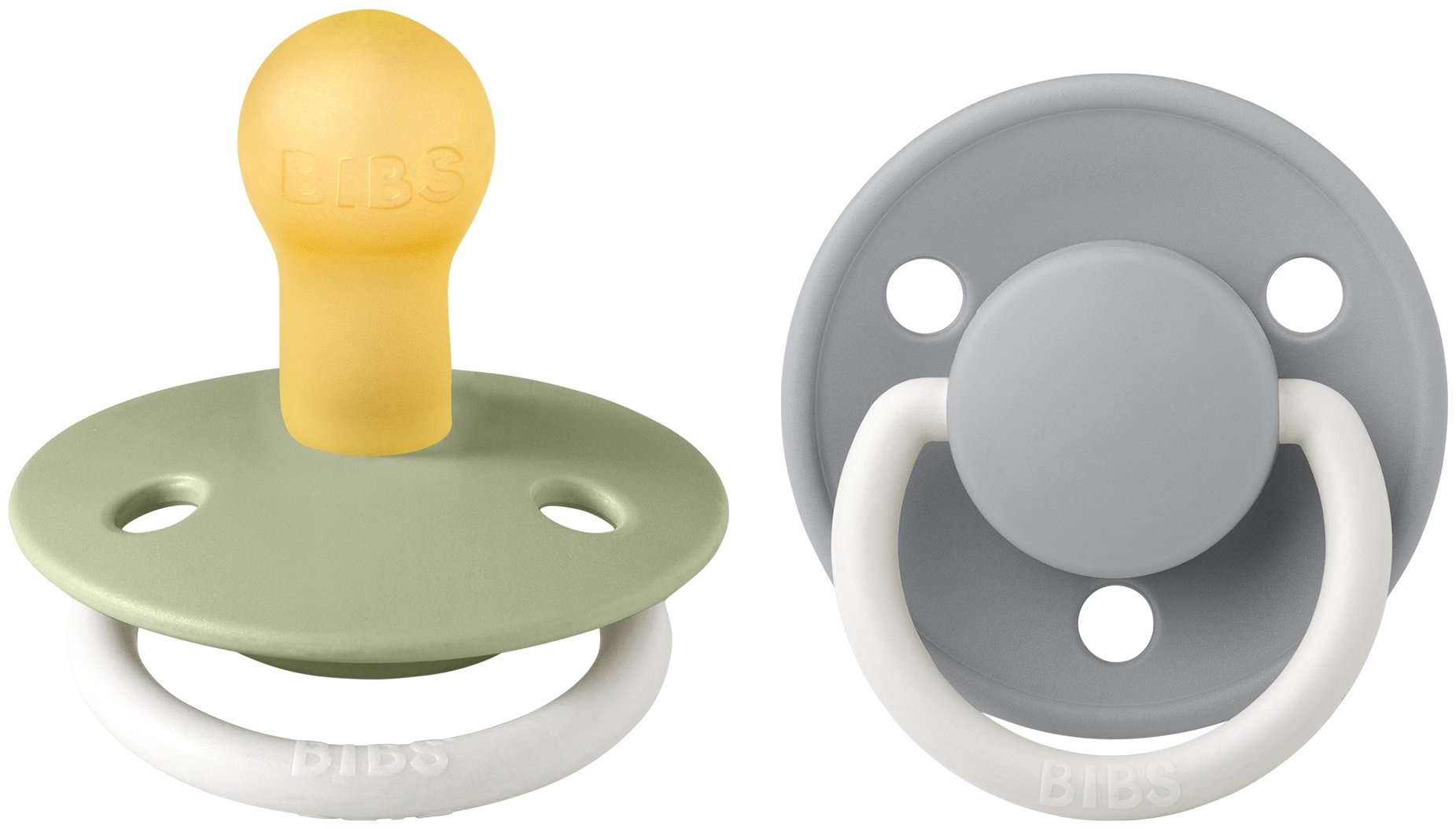BIBS Набор De Lux Latex: Sage Glow, Cloud Glow 0&#43; месяцев