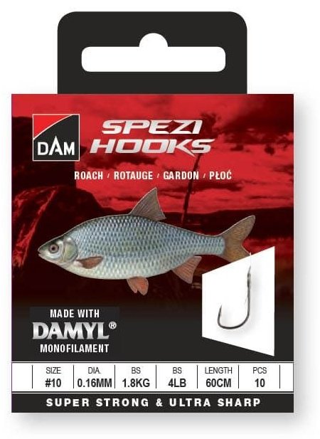 Крючок для рыбалки DAM Spezi Roach №16 одинарный серебристый 10 шт купить,NaN