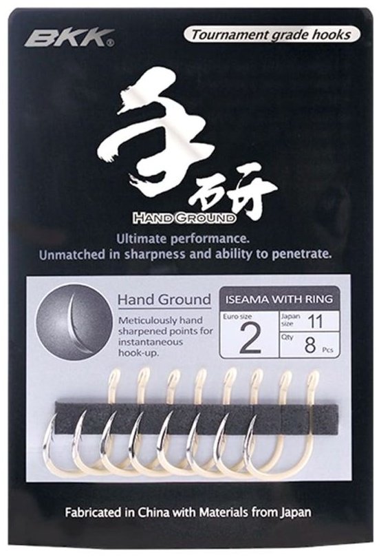 Крючок для рыбалки BKK Iseama-R Hand Ground White Nickel №4 одинарный серебристый 8 шт купить,NaN