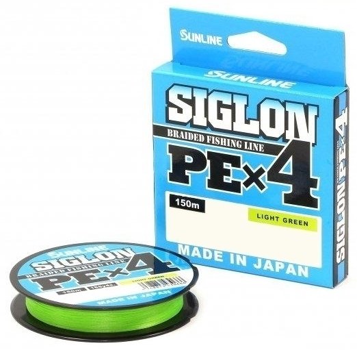 Леска Sunline плетеная Siglon PEx4 0.8PE Light Green 0.15 мм зеленый купить,NaN