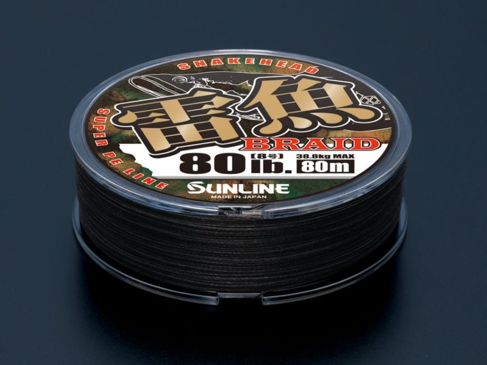 Леска Sunline плетеная Snakerhead Braid 80m (HG) 80LB, 8PE, 38.8kg, Stealth black color 0.47 мм черный купить,NaN