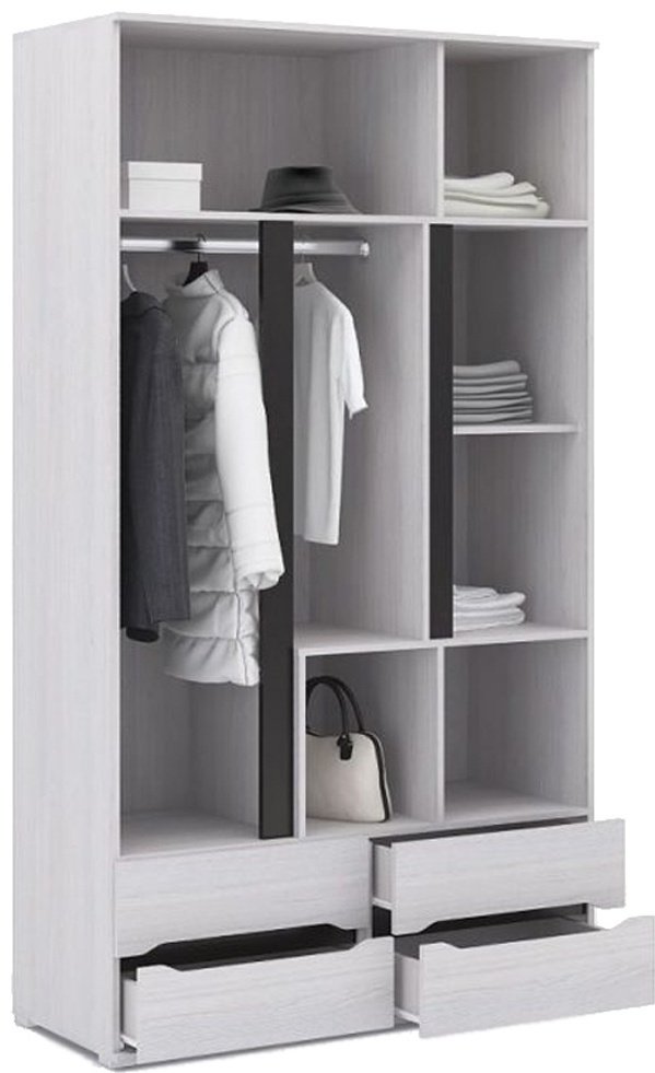 Распашной шкаф Стендмебель Валенсия, 120x220х50 см, светло серый - ForteMarket Распашной шкаф Стендмебель Валенсия, 120x220х50 см, светло серый купить,0