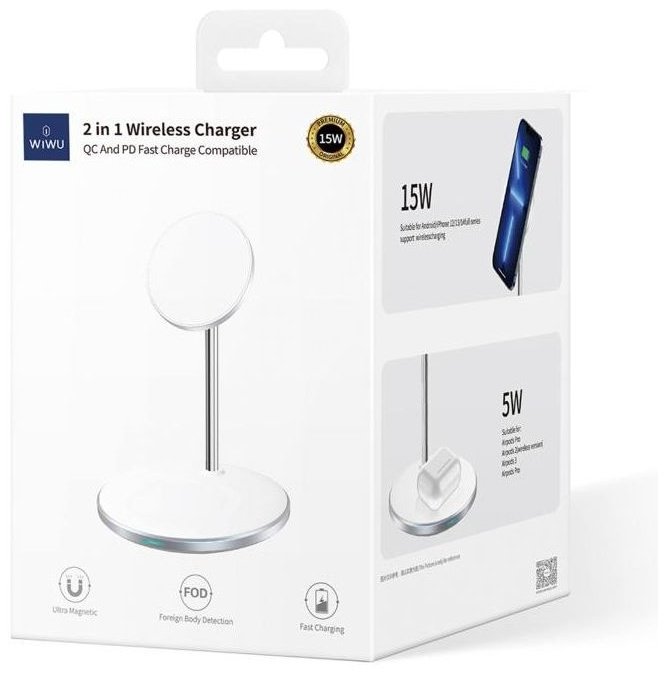 Зарядное устройство WIWU Wi-W019 белый купить,25990
