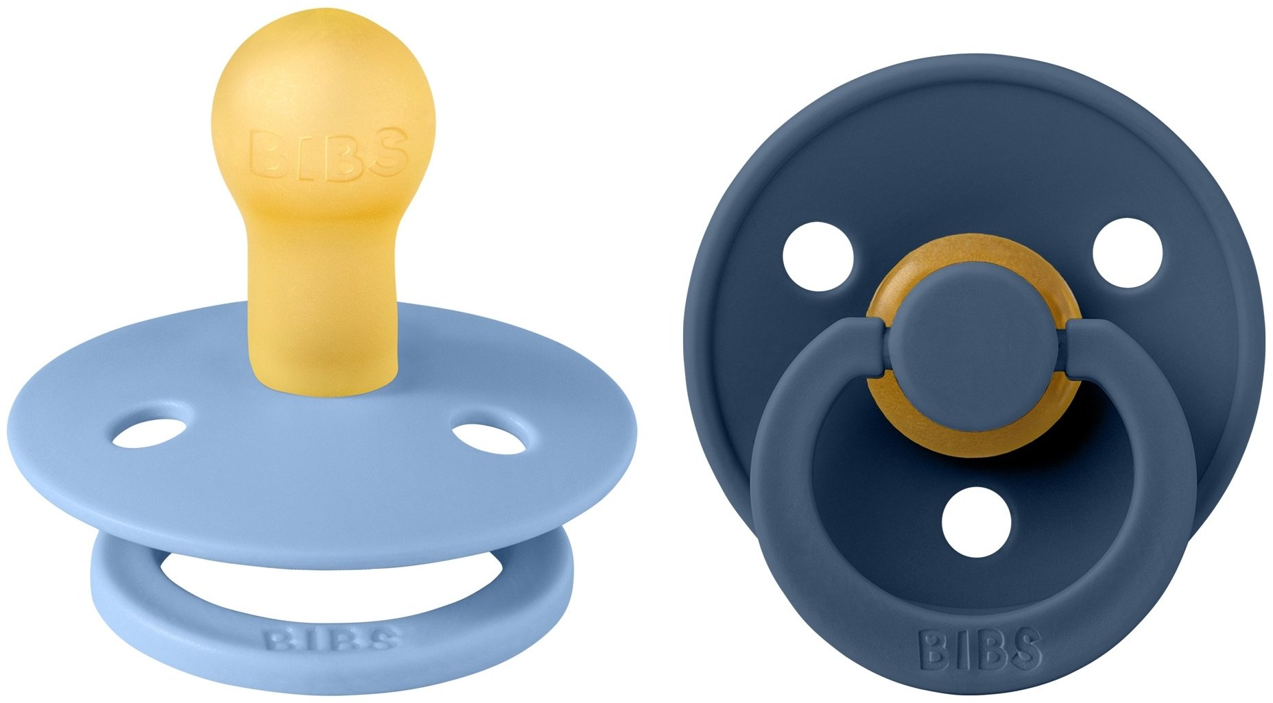 Набор пустышек латексных BIBS Colour Sky Blue/Steel Blue 0&#43; месяцев мультиколор