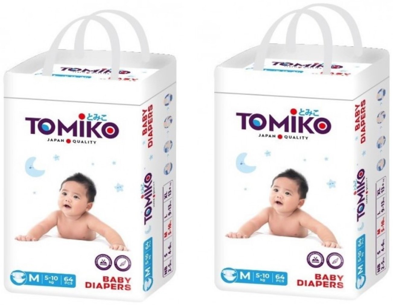 Подгузники Tomiko 3, 128 шт