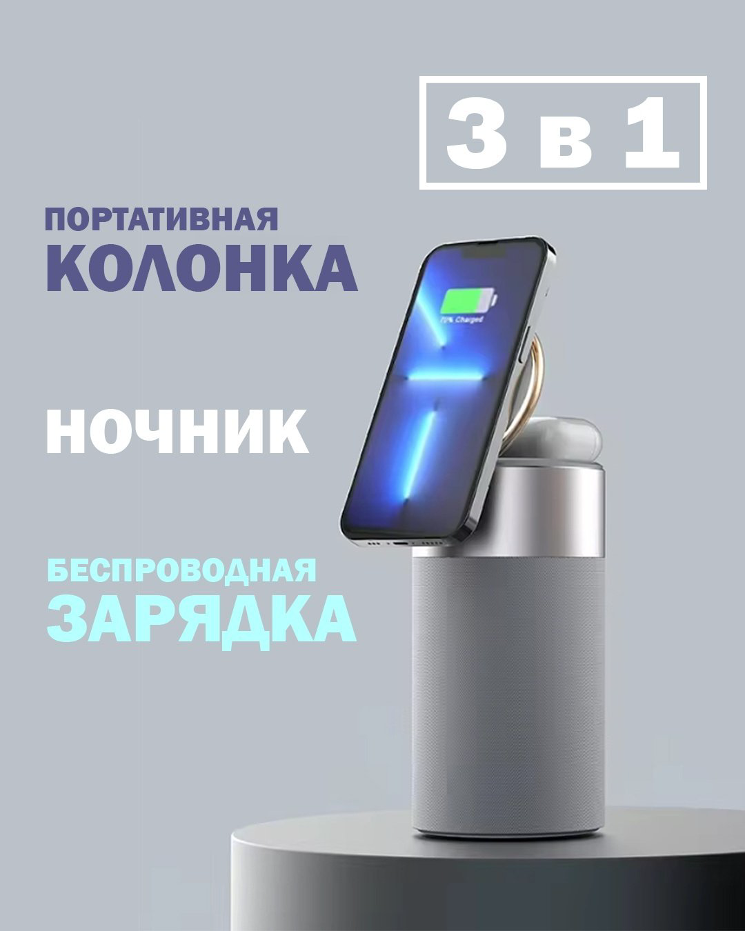 Портативная колонка OEM Sibote S02 серый купить,42000