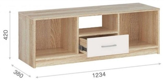 ТВ-тумба напольная ANREX Стелс 2Д1Я, 123.4x42x38 см, бежевый - ForteMarket ТВ-тумба напольная ANREX Стелс 2Д1Я, 123.4x42x38 см, бежевый купить,0