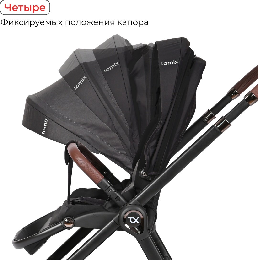 Коляска универсальная 3 в 1 TOMIX SELENA 3IN1, черный купить,0
