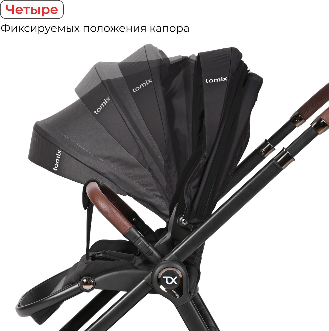 Коляска универсальная 3 в 1 TOMIX SELENA 3IN1, черный купить,NaN