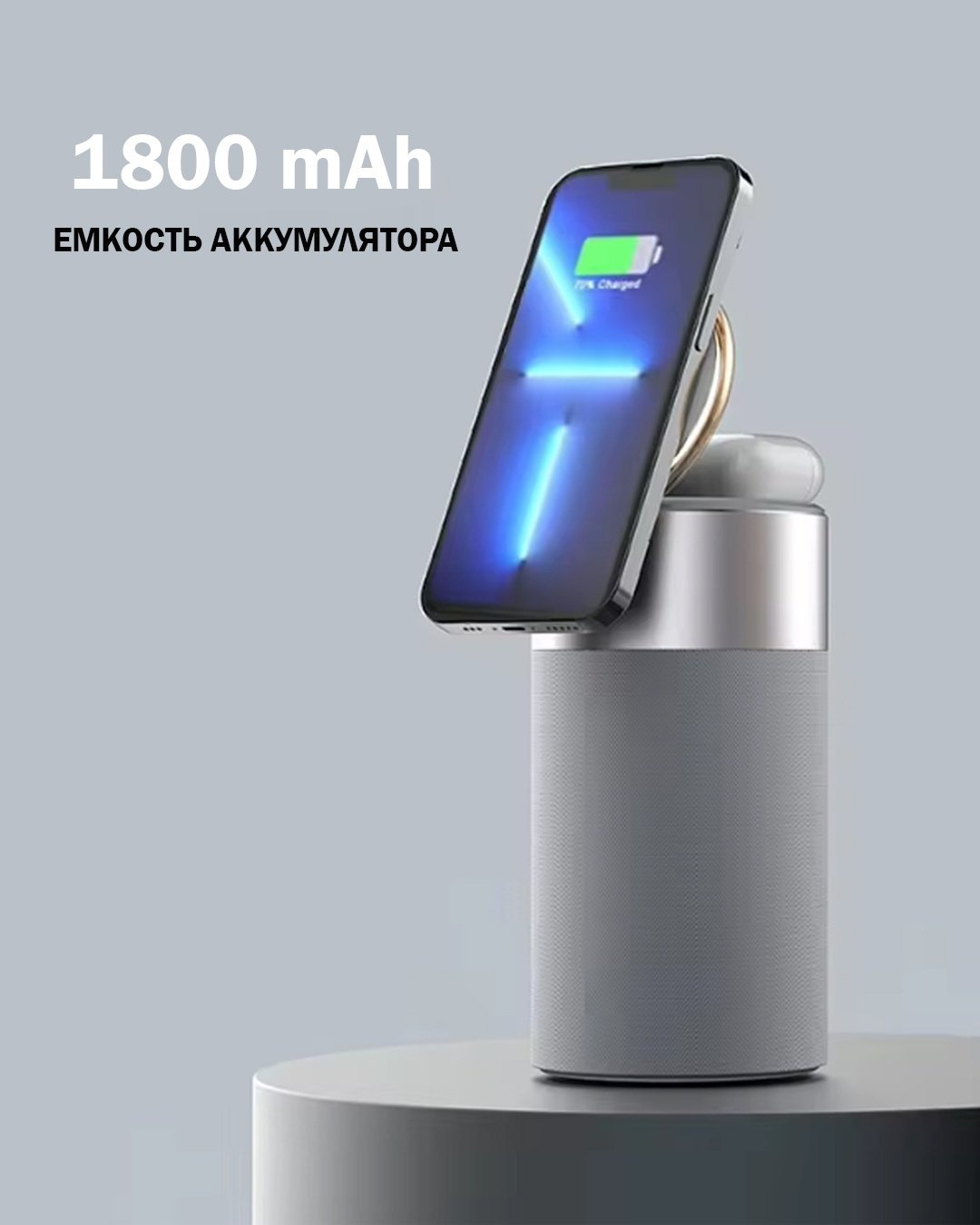 Портативная колонка OEM Sibote S02 серый купить,0