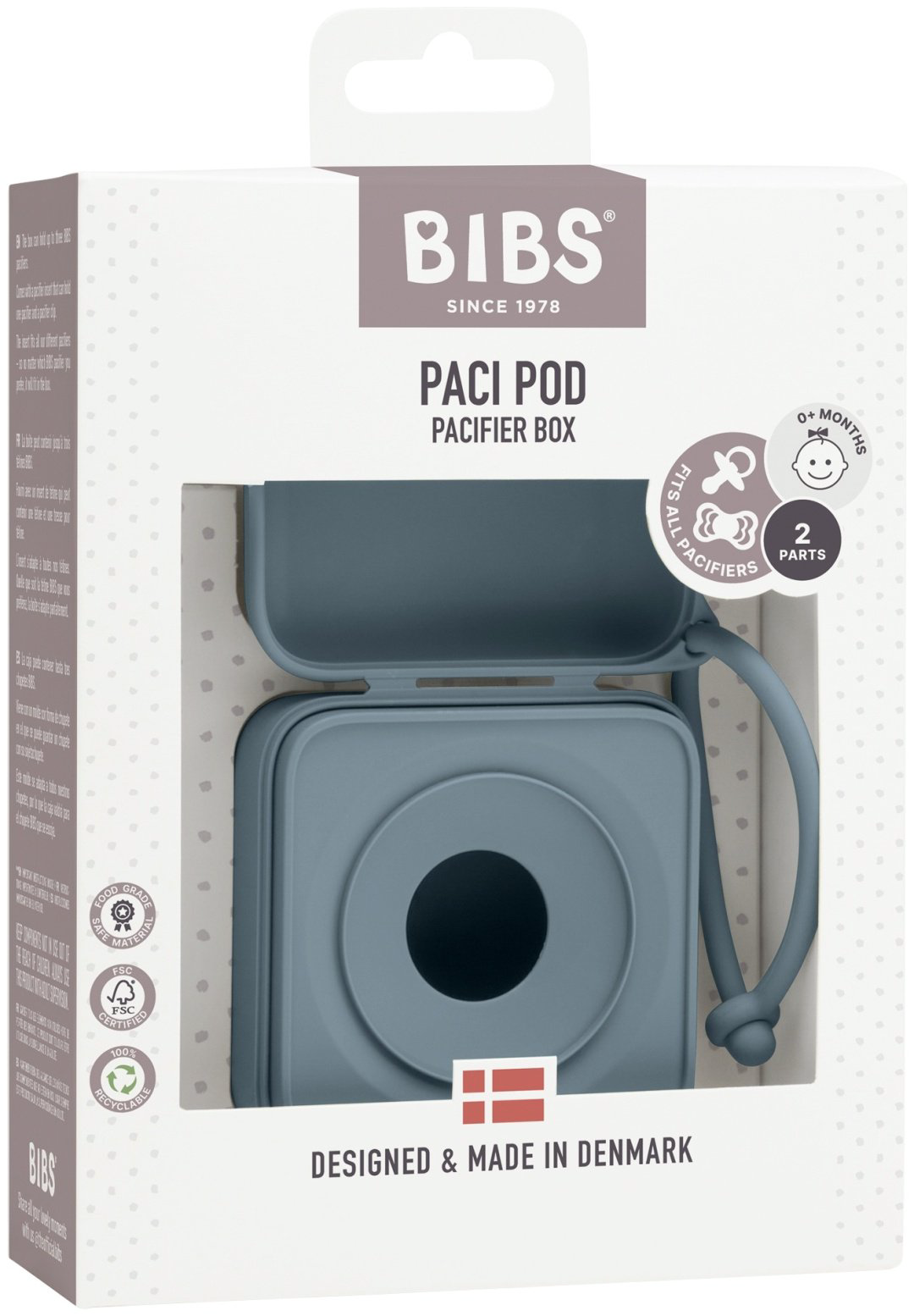 Футляр для пустышек BIBS Pacifier Box Petrol, 1 шт, бирюзовый купить,NaN