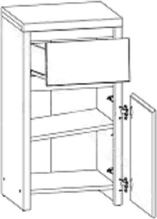 Тумба Loftwood Каспиан 029 KOM 1D1S_P, 49x77x40.5 см, коричневый - ForteMarket Тумба Loftwood Каспиан 029 KOM 1D1S_P, 49x77x40.5 см, коричневый купить,NaN