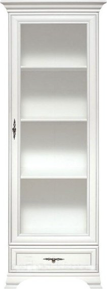 Шкаф-витрина Гербор Кентаки REG1W1S 69.5x44x210см белый купить,NaN