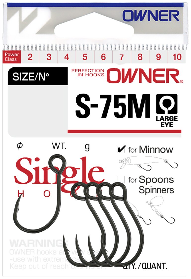 Крючок для рыбалки Owner Fishing Hooks №51642 S-75M одинарный серебристый 6 шт купить,NaN