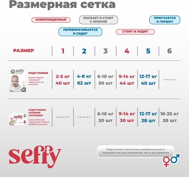 Подгузники Seffy Premium 2, 62 шт