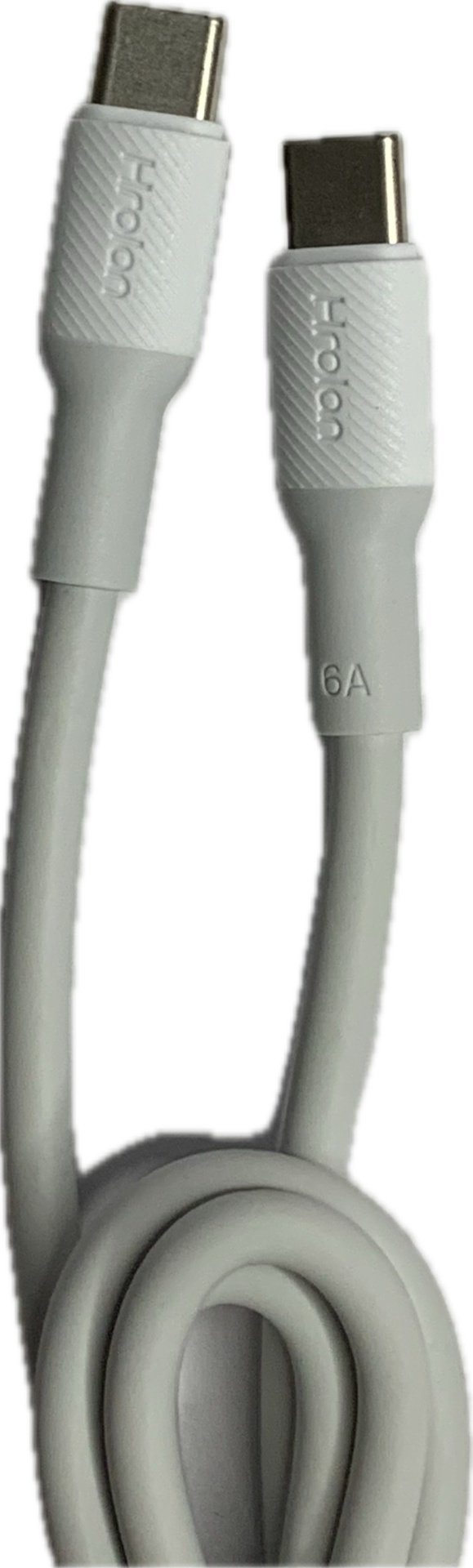 Кабель Hrolan USB TypeC (M), 1 м, белый купить,NaN