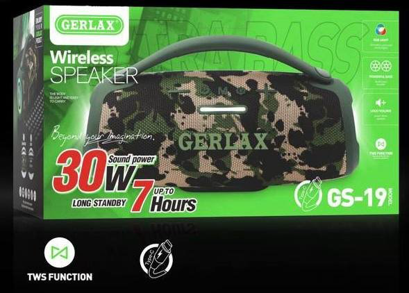 Портативная колонка GERLAX GS19 зеленый хаки купить,17990