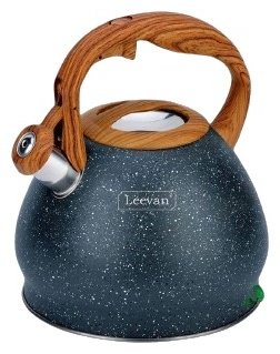Чайник Leevan 730 3 л, нержавеющая сталь, металл, пластик