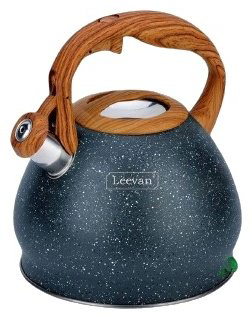 Чайник Leevan 730 3 л, нержавеющая сталь, металл, пластик
