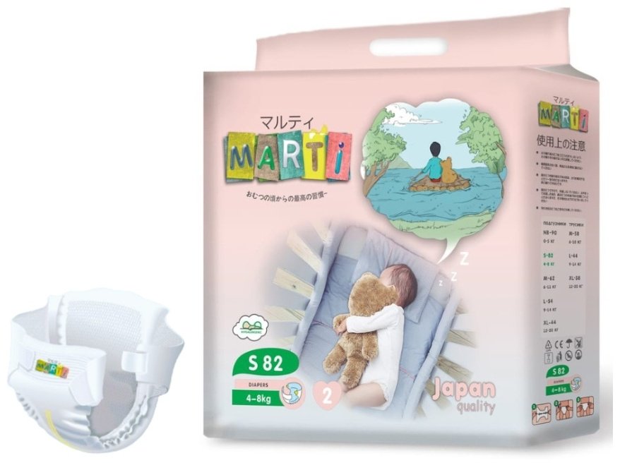 Подгузники MARTI S, 82 шт