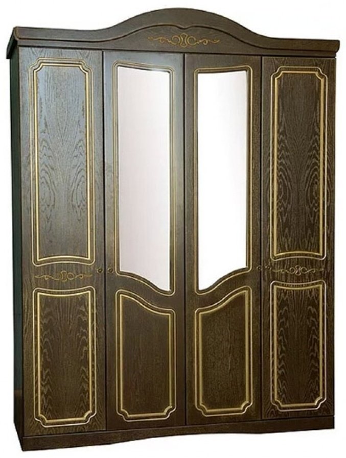 Распашной шкаф Пинскдрев Беатрис 2663-01 БМ831 мускат, 179x232х62 см, золотой, коричневый