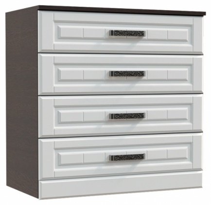 Комод Росток Мебель Венеция, 80x44x80.2 см, белый, коричневый