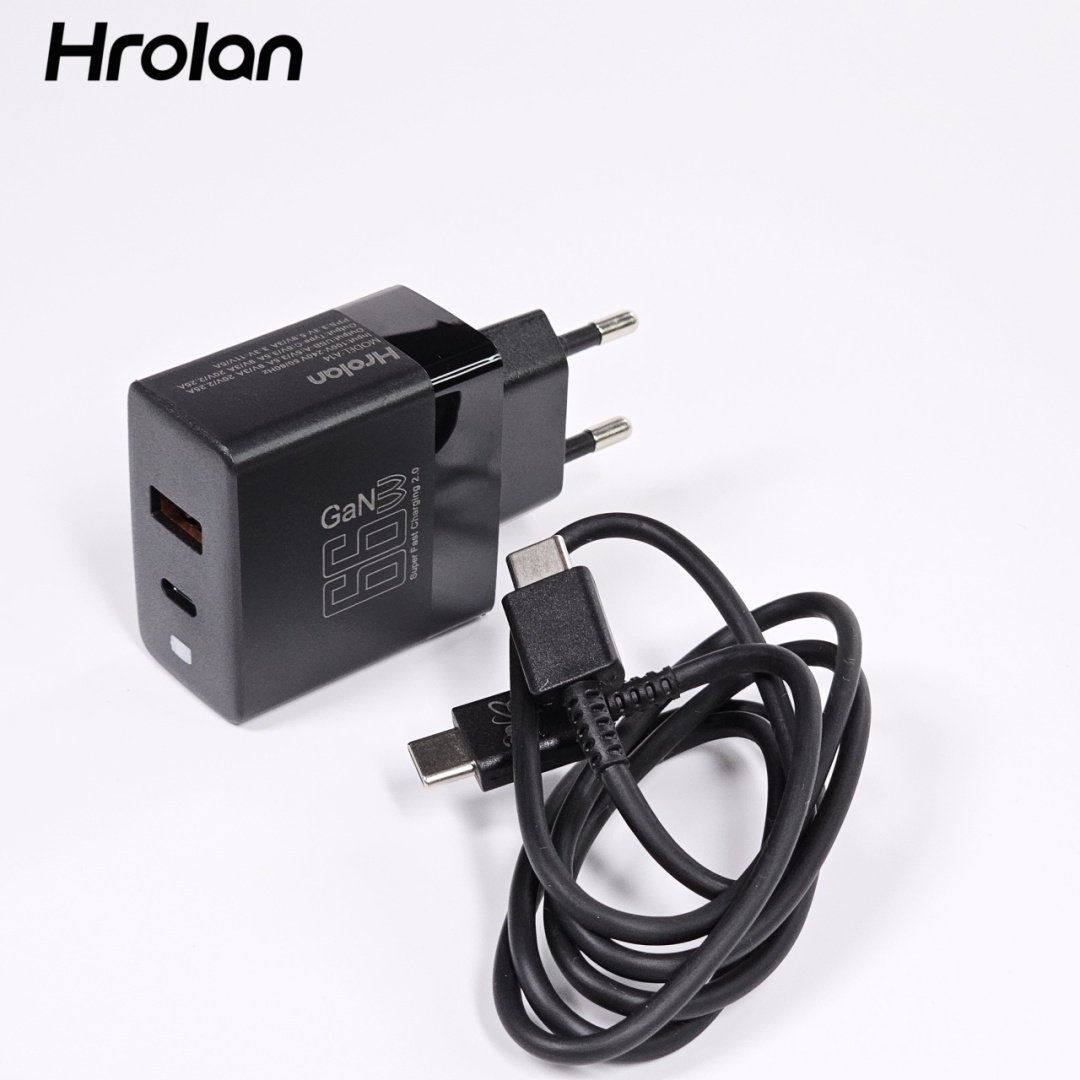 Зарядное устройство Hrolan A12 30W USB Type-C, USB черный