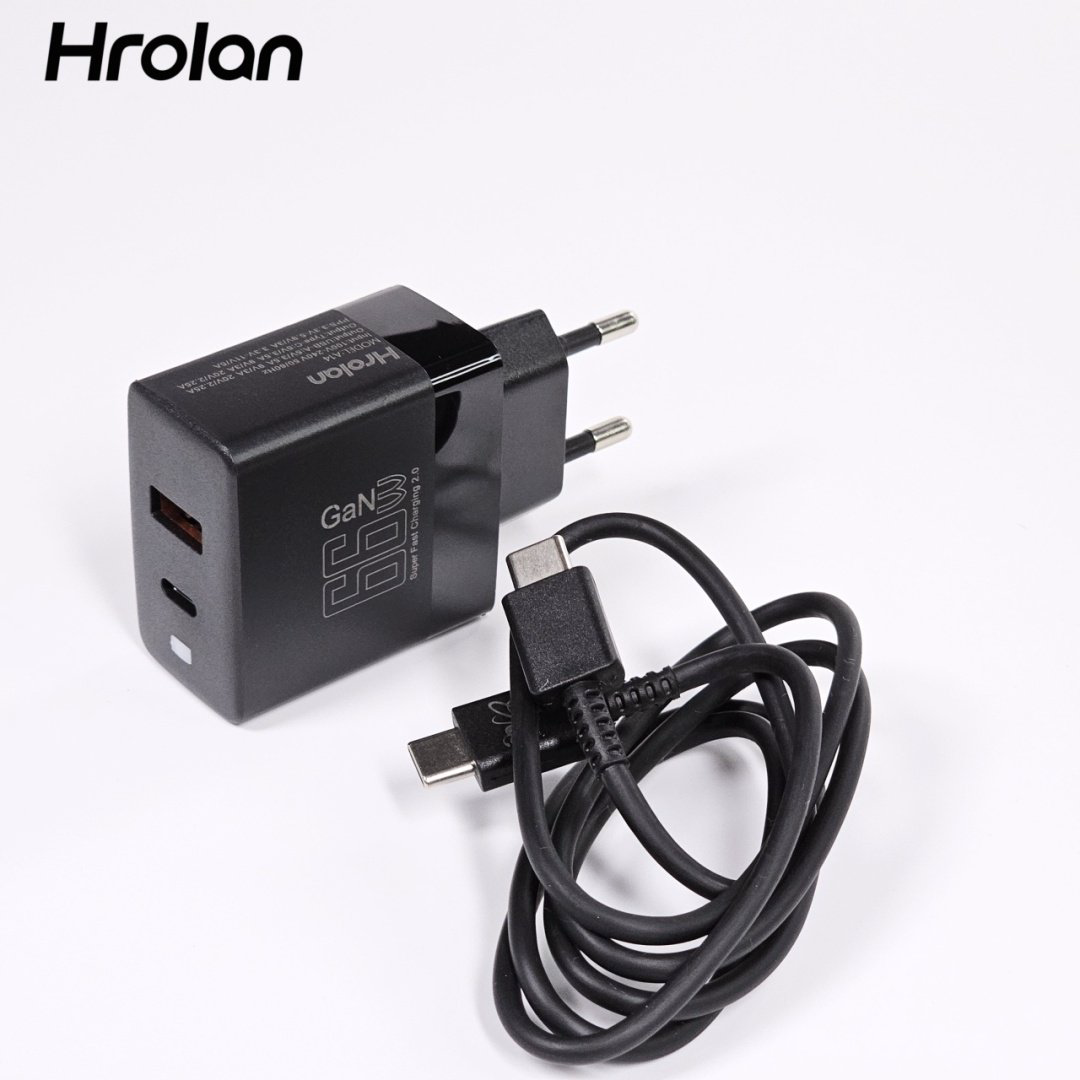 Зарядное устройство Hrolan A12 30W USB Type-C, USB черный купить,NaN