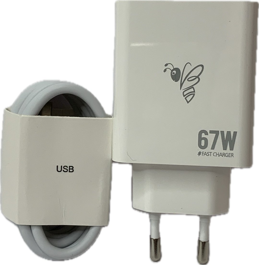 Зарядное устройство Hrolan A06 USB Type-C, USB белый
