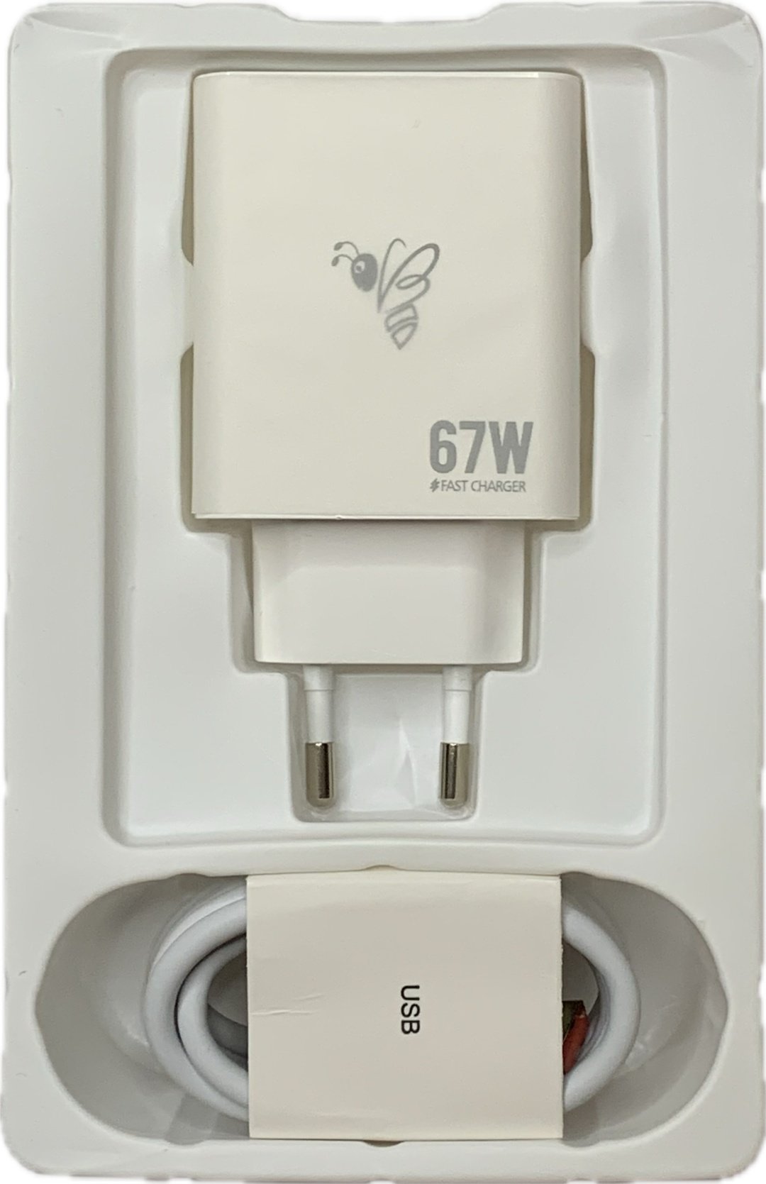 Зарядное устройство Hrolan A06 USB Type-C, USB белый