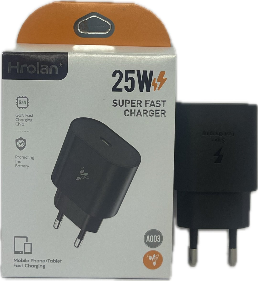 Зарядное устройство Hrolan A003 USB Type-C черный купить,0