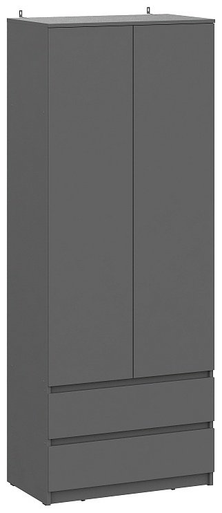 Распашной шкаф СВ Мебель Денвер, 80.1x205.2х46.2 см, графит