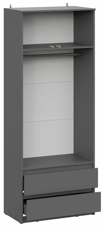 Распашной шкаф СВ Мебель Денвер, 80.1x205.2х46.2 см, графит - ForteMarket Распашной шкаф СВ Мебель Денвер, 80.1x205.2х46.2 см, графит купить,0