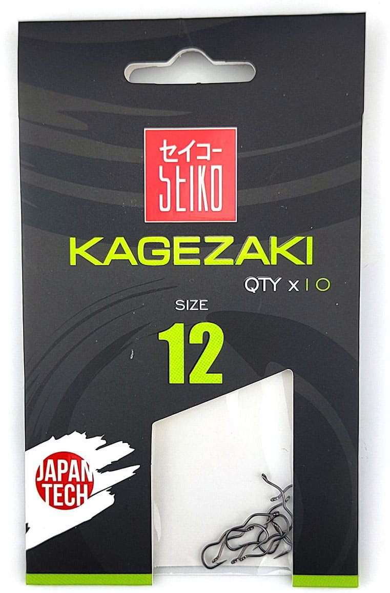 Крючок для рыбалки Seiko самоподсекающие Kagezaki одинарный черный 10 шт