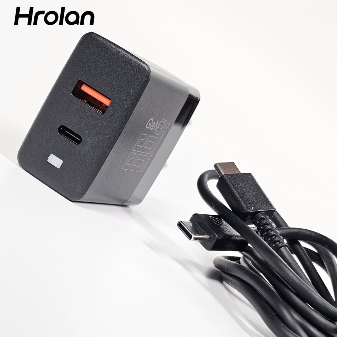 Зарядное устройство Hrolan A12 30W USB Type-C, USB черный купить,NaN