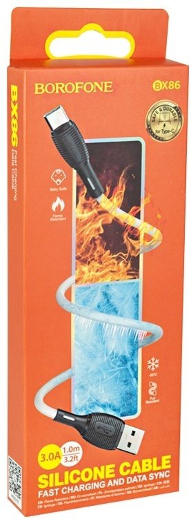 Кабель Borofone USB 3.0 A - USB Type-C 1 м BX86