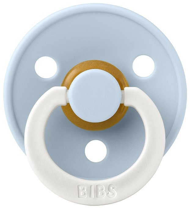 Пустышка латексная ночная BIBS Colour Glow - Baby Blue 6&#43; месяцев, голубой