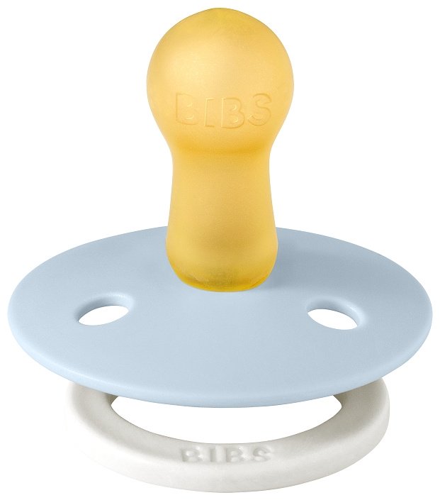 Пустышка латексная ночная BIBS Colour Glow - Baby Blue 6&#43; месяцев, голубой купить,0