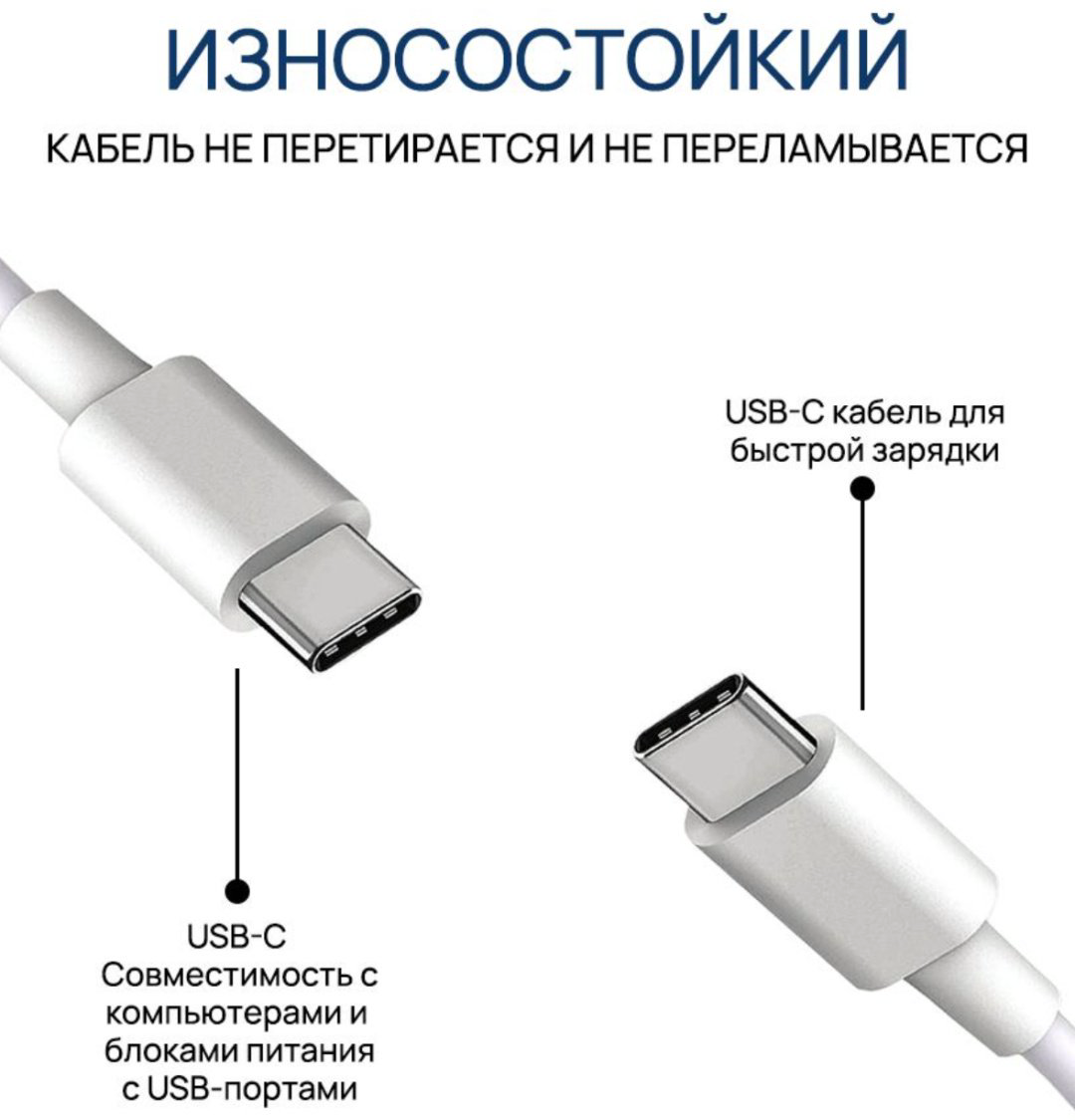 Кабель GERLAX USB TypeC (F), USB TypeC (M), 1 м, белый купить,NaN