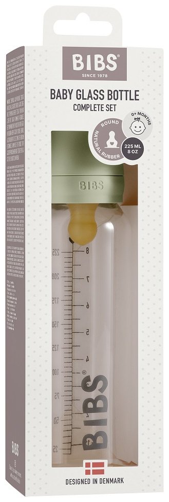 Бутылочка BIBS Baby Bottle Complete Set Sage 225 мл зеленый - ForteMarket Бутылочка BIBS Baby Bottle Complete Set Sage 225 мл зеленый купить,0