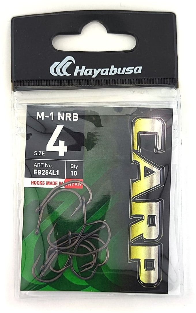 Крючок для рыбалки Hayabusa M-1 NRB карповый черный 10 шт купить,NaN