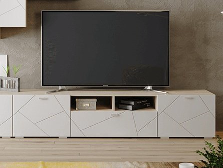 ТВ-тумба напольная MLK 00-00041640 Скайлайн 210x46x45см белый купить,NaN