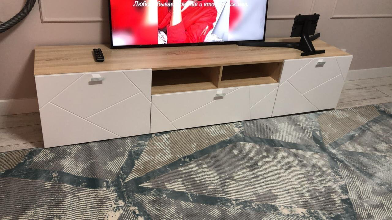 ТВ-тумба напольная MLK 00-00041640 Скайлайн 210x46x45см белый купить,NaN