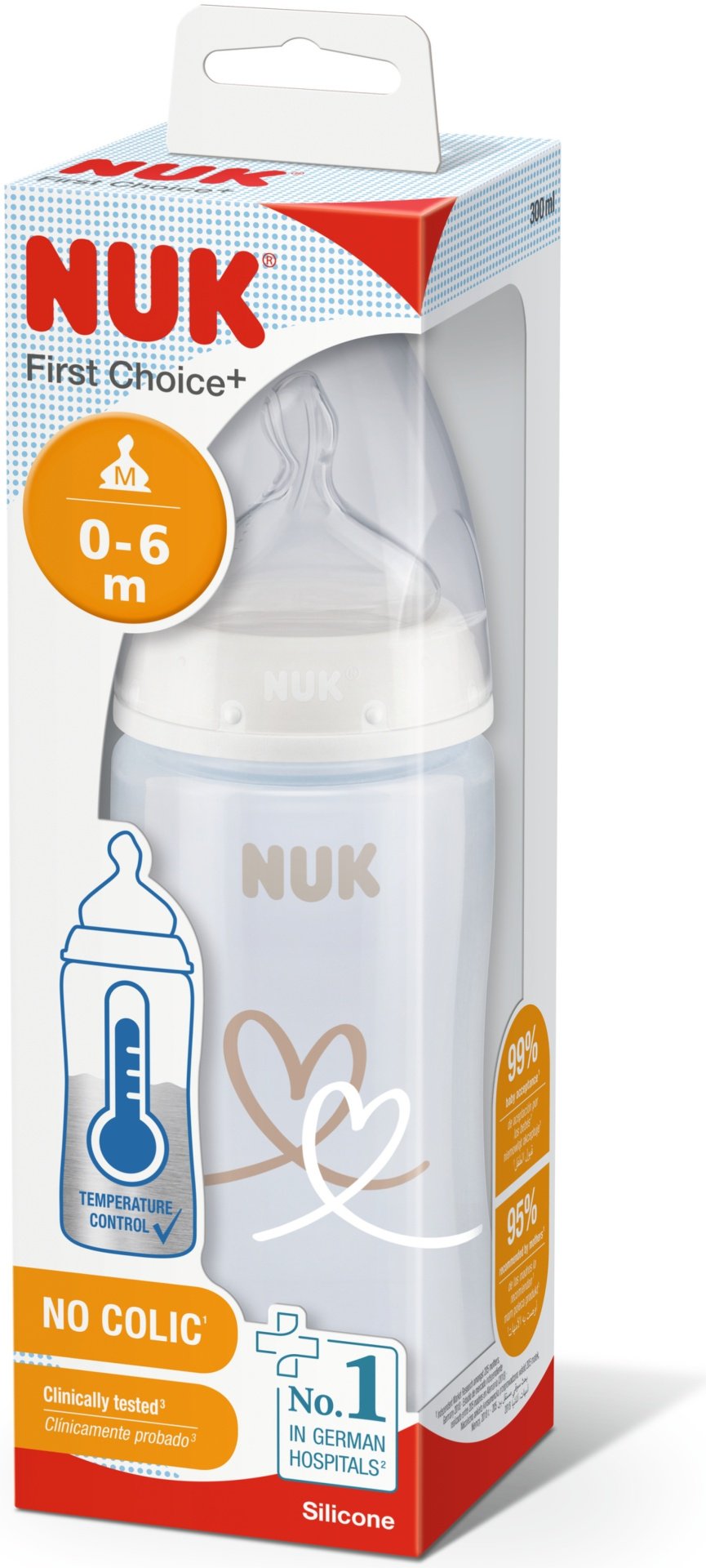Бутылочка NUK 10741926_3 300 мл белый купить,NaN