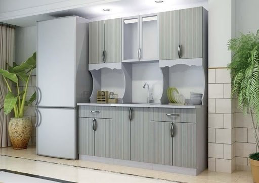 Гарнитур кухонный Grand Miks Глория 180x210х60см бело-бежевый купить,NaN