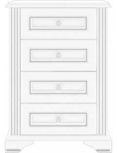 Комод Гербор Вайт, 67x44.50x93 см, белый