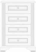 Комод Гербор Вайт, 67x44.50x93 см, белый купить,0